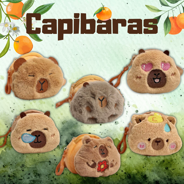 Gashapon llaveros Capibaras