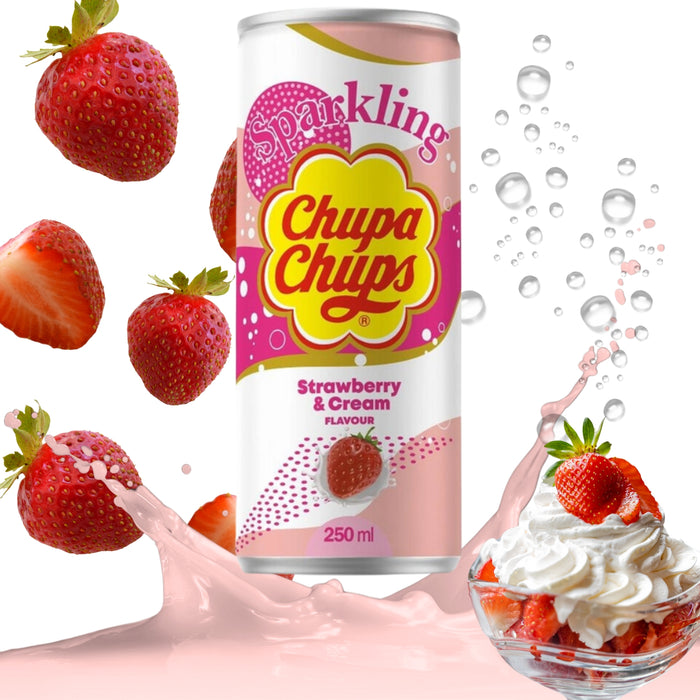 Refresco Coreano Sabor Fresa cremoso, Chupa Chups 250ml