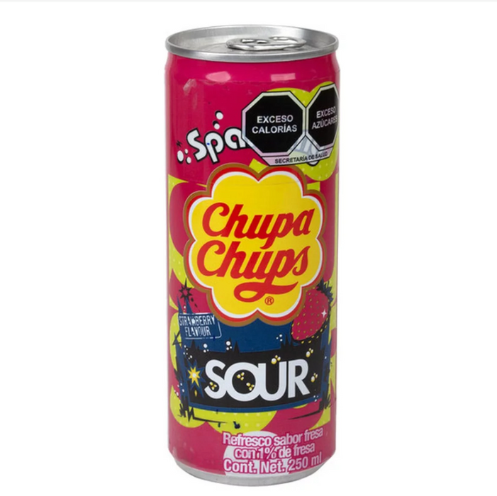 Refresco Coreano Sabor Fresa acida, Chupa Chups 250ml