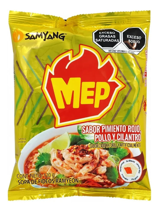 Samyang Mep Pollo cilantro
