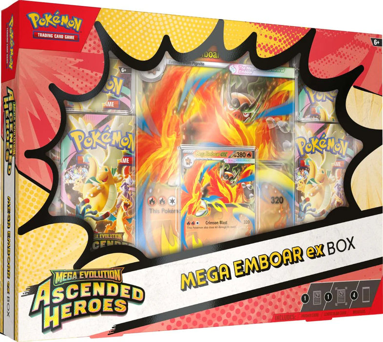 Pókemon TCG: Mega Evolutions 3 ASCENSO HEROICO Mega Box ex Box (ESPAÑOL)