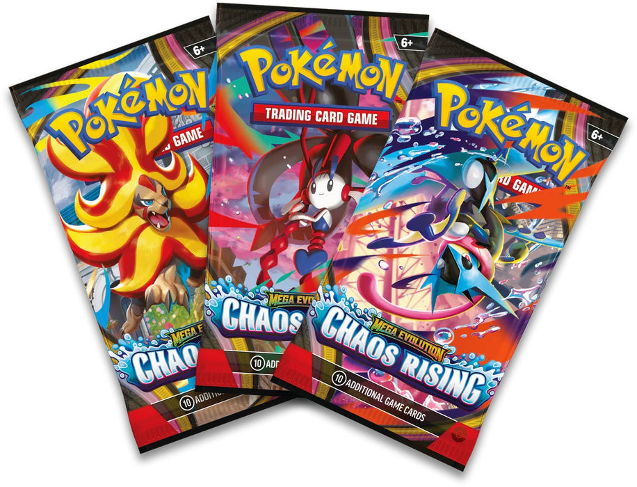 Pókemon TCG: Mega Evolutions 4 CAOS CRECIENTE - 3-PACK BLISTER (ESPAÑOL)