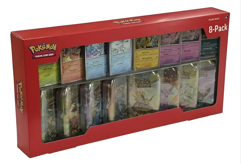 Pókemon TCG: Prismatic Evolution Pack 8 Tin edición Rosca de reyes Xd