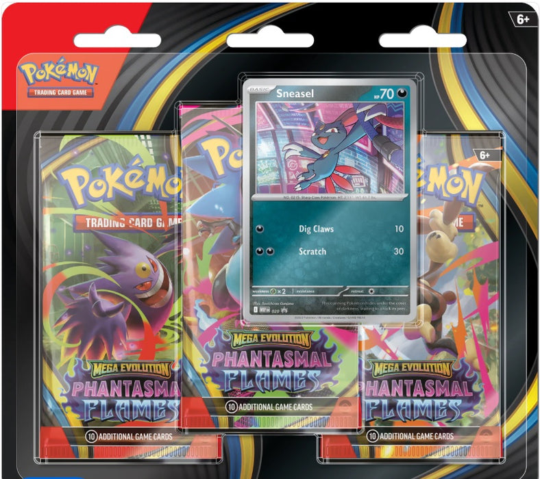 Pókemon TCG: Mega Evolutions 2 Phantasmal Flames Tri-Pack (Ingles)