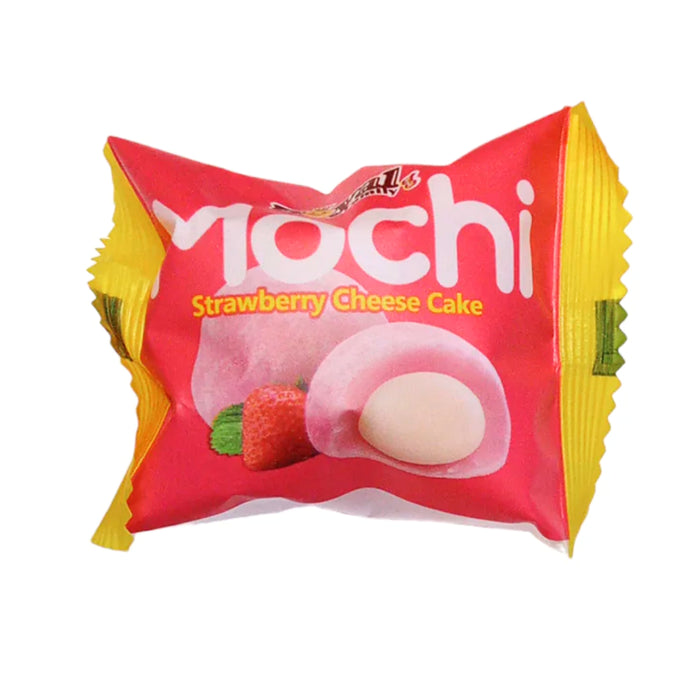 Mochi de pay de queso con fresa