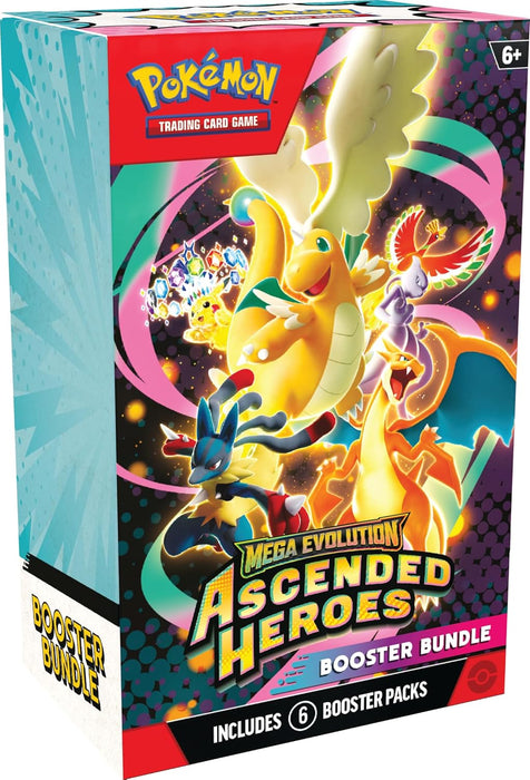 PREVENTA Pókemon TCG: Mega Evolutions 3 ASCENDED HEROES BOOSTER BUNDLE 6 PZ