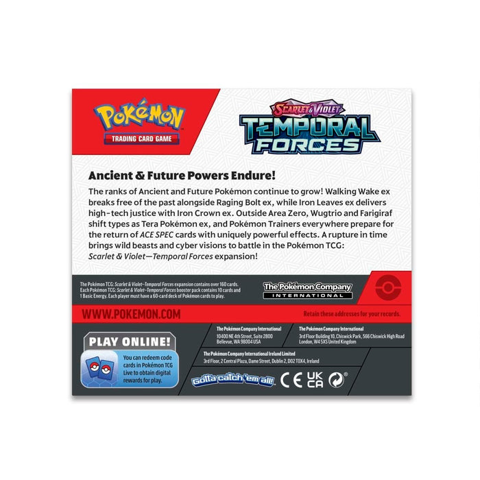 (ingles) Pokémon TCG: Scarlet & Violet-Temporal Forces Booster Display Box (36 Packs) (ingles)