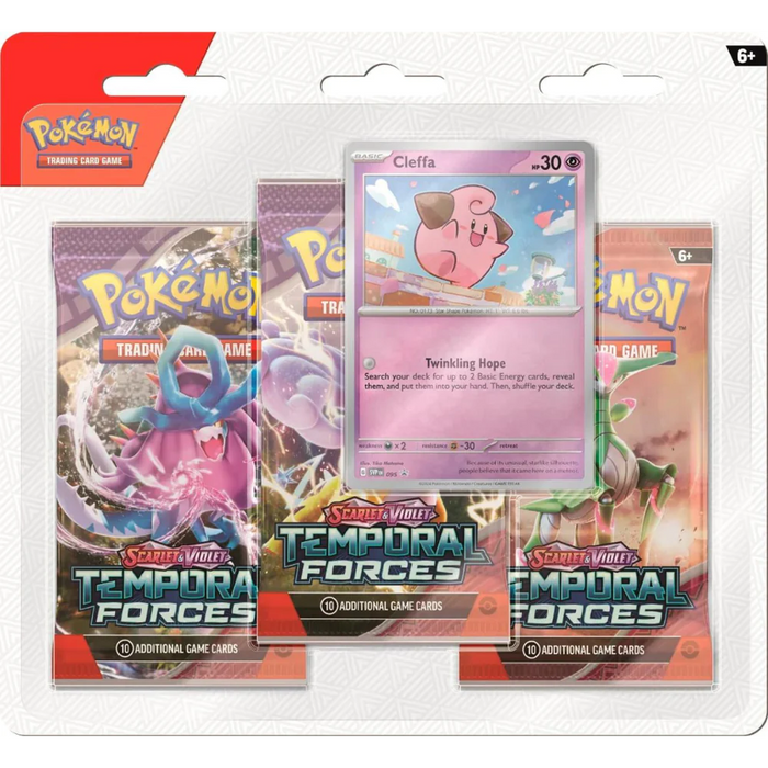 (ingles) Pokémon TCG: Scarlet & Violet-Temporal Forces Blister Triple Pack (ingles)-