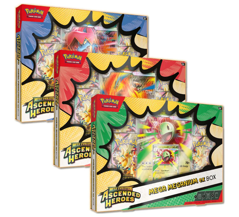 Pókemon TCG: Mega Evolutions 3 ASCENSO HEROICO Mega Box ex Box (ESPAÑOL)