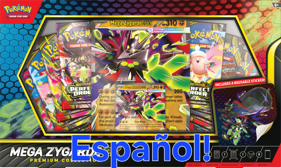 (PREVENTA)) Pókemon TCG: Mega Evolution 4 -  Colleción Jumbo Card Mega Zygarde EX (Español)