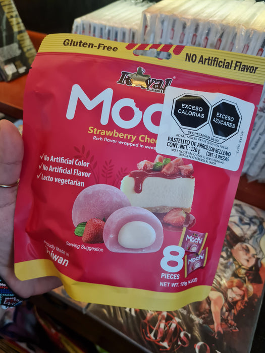 Bolsa de Mochi de pay de queso con fresa (Bolsa de 8)