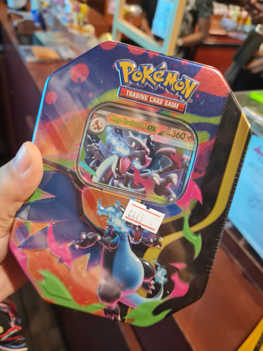 (Copia) Pókemon TCG: Mega Evolutions Mega Charizard Y y Mega Charizard X Tin, thin, lata