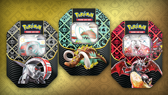 (Español) Pokémon TCG: Lata Destinos Escarlata y Violeta-Paldean (Shiny)(Español)